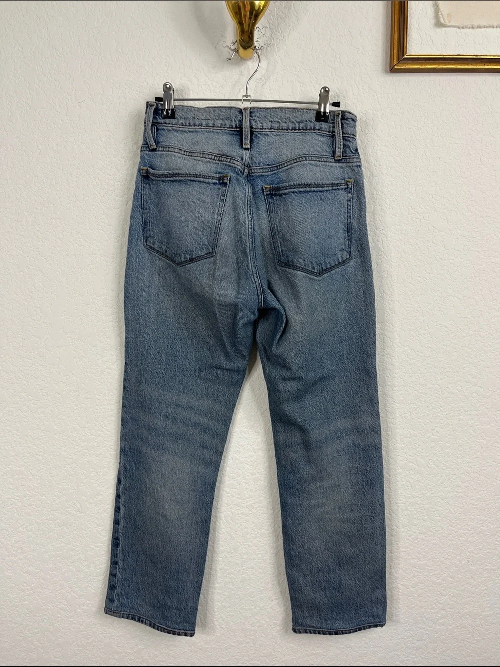 FRAME Denim Le Nouveau Straight Leg Denim Jeans Crystal Shores - Picture 4 of 7